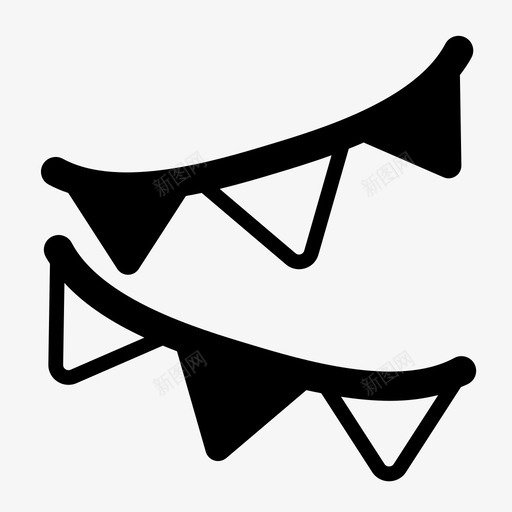 派对装饰品生日彩旗图标svg_新图网 https://ixintu.com 五彩纸屑 嘉年华 庆祝 彩旗 派对装饰品 生日 装饰