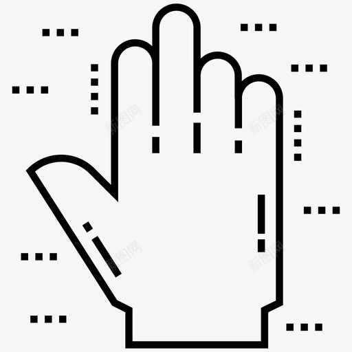 手掌骨张开的手图标svg_新图网 https://ixintu.com 医用大麻线图标 器官 张开的手 手 手掌 指骨 掌骨 细胞
