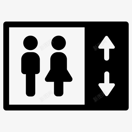 电梯楼层人员图标svg_新图网 https://ixintu.com 人员 楼层 电梯 运输
