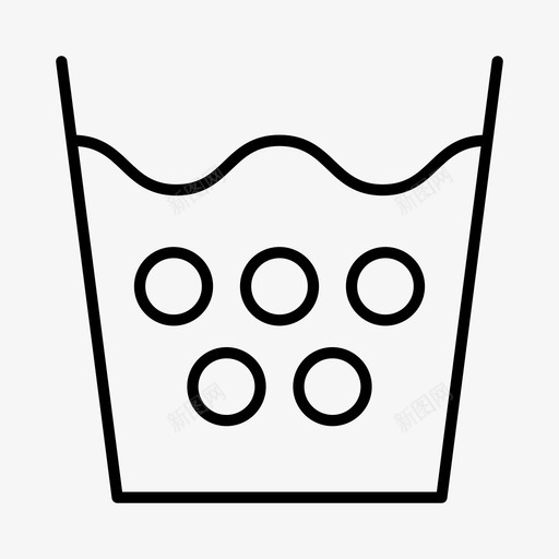 热机洗护理说明洗衣图标svg_新图网 https://ixintu.com 护理说明 洗涤说明 洗衣 热机洗 纺织品