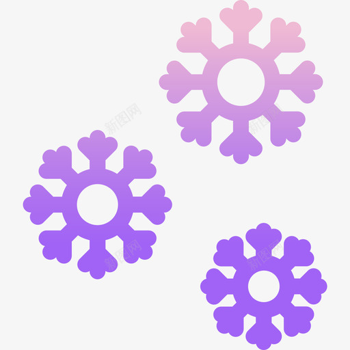 雪花自然67轮廓渐变图标svg_新图网 https://ixintu.com 自然67 轮廓渐变 雪花