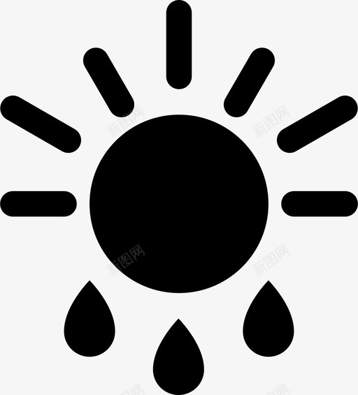 雨天云多云图标svg_新图网 https://ixintu.com 云 多云 天气 社交媒体和标签 雨天