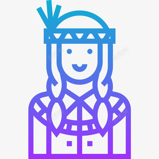 印第安人美洲2梯度图标svg_新图网 https://ixintu.com 印第安人 梯度 美洲2