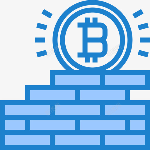 墙比特币77蓝色图标svg_新图网 https://ixintu.com 墙 比特币77 蓝色