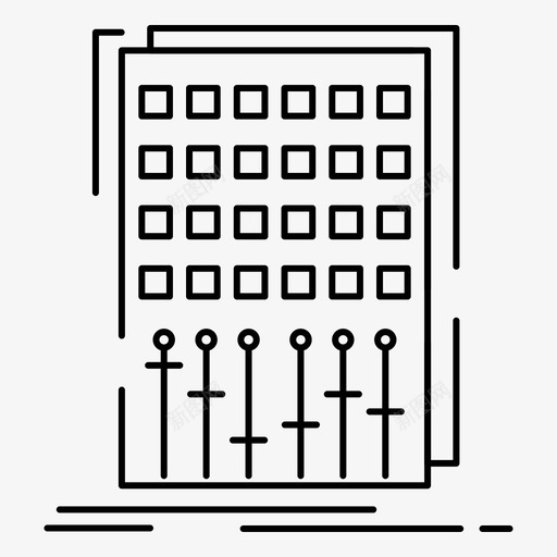 音频控制混音图标svg_新图网 https://ixintu.com web界面febcollectionv4 录音室 控制 混音 音频