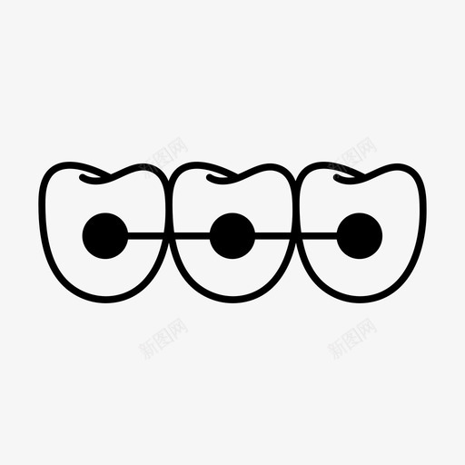 牙套口腔矫正器矫正器图标svg_新图网 https://ixintu.com 口腔 牙套 牙齿 矫正