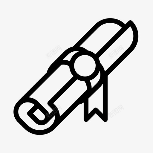 文凭返校教育图标svg_新图网 https://ixintu.com 学生 教育 文凭 毕业 返校 返校线