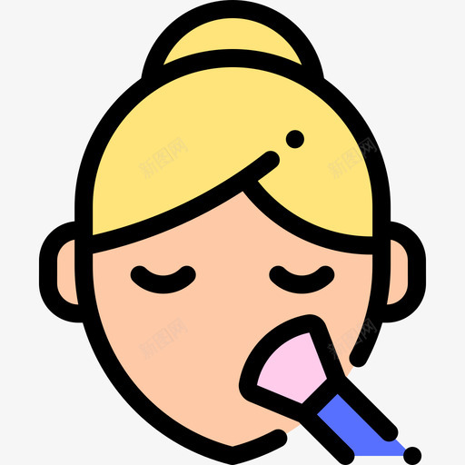 化妆化妆2线性颜色图标svg_新图网 https://ixintu.com 化妆 线性 颜色