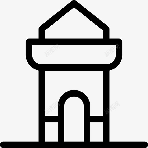 灯塔澳大利亚6线性图标svg_新图网 https://ixintu.com 澳大利亚6 灯塔 线性