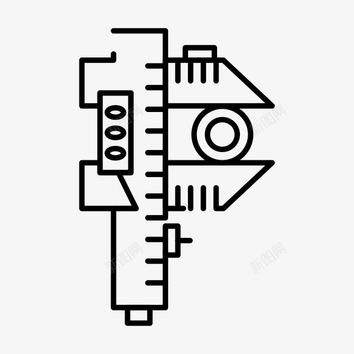 测量精度卡尺图标svg_新图网 https://ixintu.com web界面febcollectionv4 卡尺 小型 微型 测量 精度
