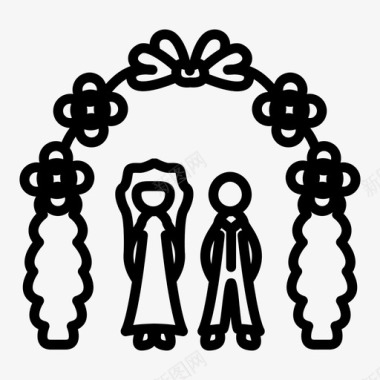结婚拱门婚礼拱门花图标图标
