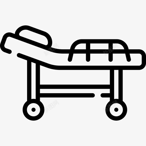 担架急救服务7直线式图标svg_新图网 https://ixintu.com 急救 担架 服务 直线式