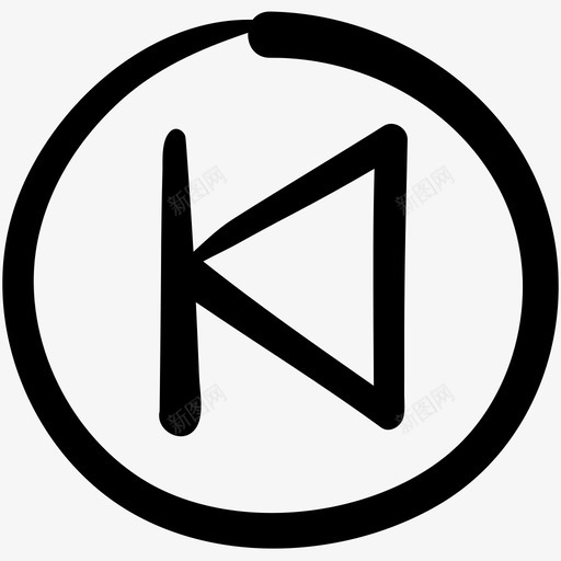上一个箭头音频图标svg_新图网 https://ixintu.com 上一个 涂鸦 游戏 箭头 背面 音频 音频视频