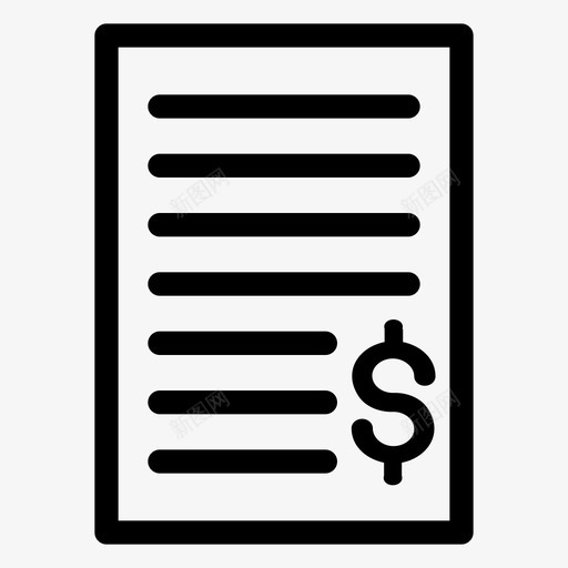 价目表发票收据图标svg_新图网 https://ixintu.com 价目表 发票 总价 收据 电子商务在线商店 购物清单