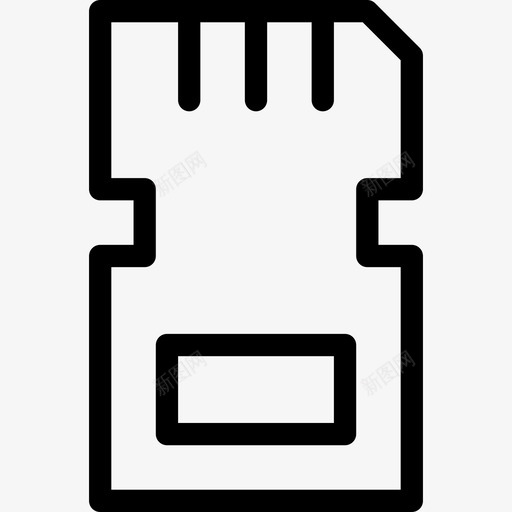 Sd卡pc组件6线性图标svg_新图网 https://ixintu.com Sd pc 线性 组件