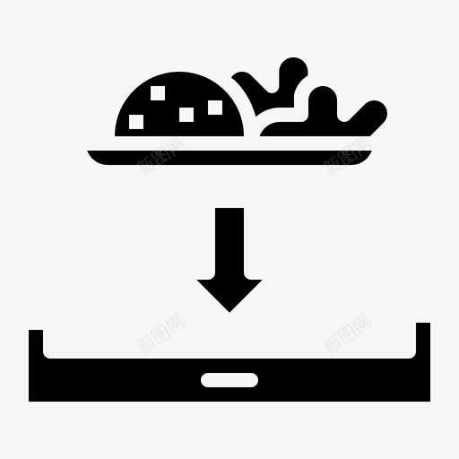 餐盘配料厨房图标svg_新图网 https://ixintu.com 准备 厨房 固体 配料 餐盘