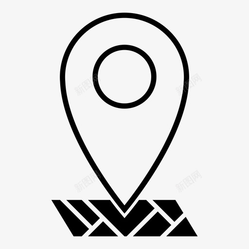位置地址gps图标svg_新图网 https://ixintu.com gps pin 位置 地图 地址 地点