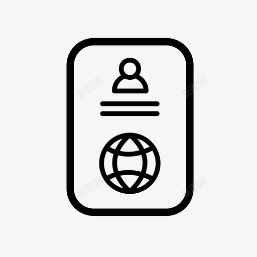 护照证件暑期图标svg_新图网 https://ixintu.com 度假 护照 旅行 暑期 证件