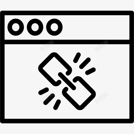 断开链接网页104线性图标svg_新图网 https://ixintu.com 断开链接 线性 网页设计104
