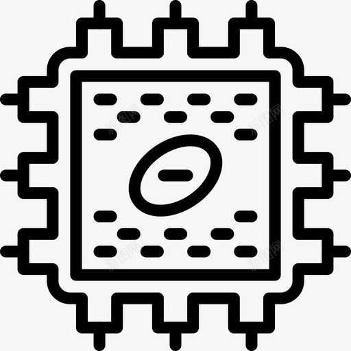 处理器设备34线性图标svg_新图网 https://ixintu.com 处理器 线性 设备34