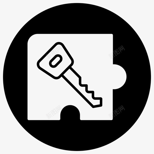 钥匙锁定密码图标svg_新图网 https://ixintu.com 安全 密码 敏捷3圈 钥匙 锁定