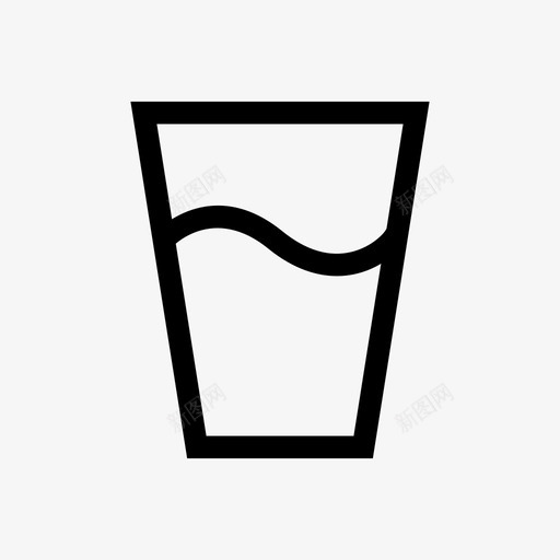 喝水食物玻璃图标svg_新图网 https://ixintu.com 健康 喝水 玻璃 食物