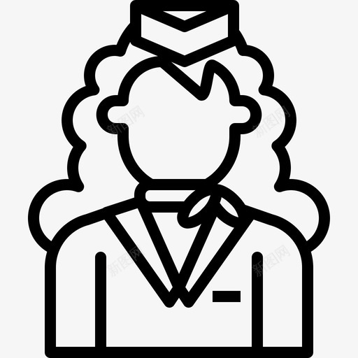 空姐头像女主人图标svg_新图网 https://ixintu.com 化身 头像 女主人 空姐 角色