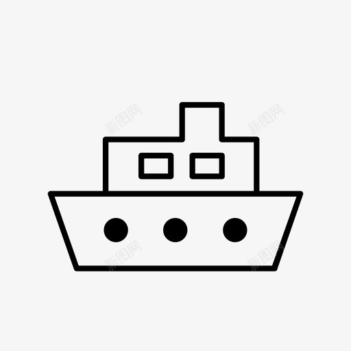 船钓鱼海洋图标svg_新图网 https://ixintu.com 大海 海洋 航海 船 钓鱼