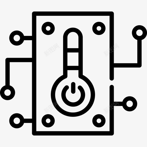 温度智能家居9线性图标svg_新图网 https://ixintu.com 智能家居9 温度 线性