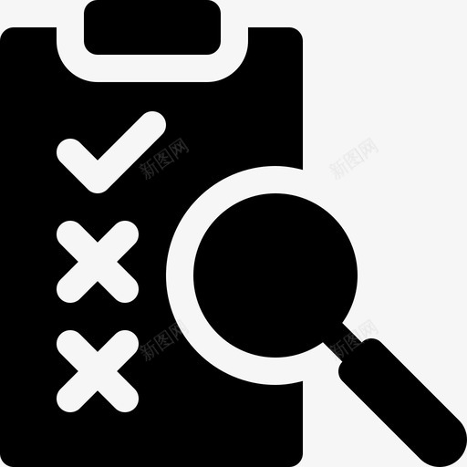 剪贴板搜索14已填充图标svg_新图网 https://ixintu.com 剪贴板 填充 搜索