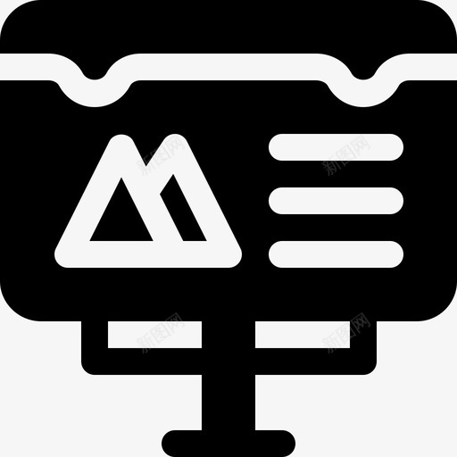 广告牌圣诞城12已填充图标svg_新图网 https://ixintu.com 圣诞 填充 广告牌