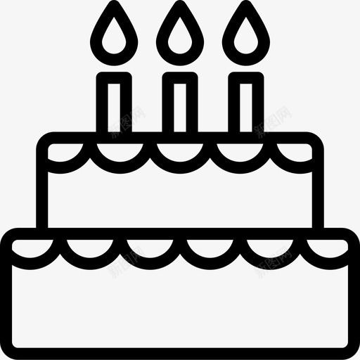 蛋糕55派对直系图标svg_新图网 https://ixintu.com 55派对 直系 蛋糕