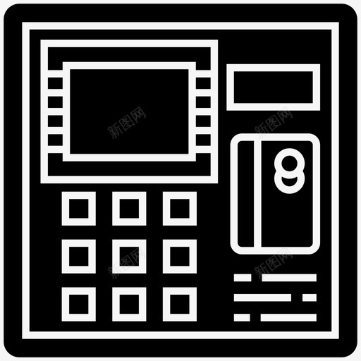 pos终端信用卡机电子支付图标svg_新图网 https://ixintu.com pos终端 信用卡机 刷卡机 扫码 支付设备 电子支付 航空运输字形图标包