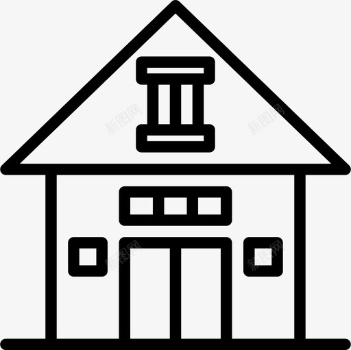 住宅房地产121直线图标svg_新图网 https://ixintu.com 住宅 房地产 直线