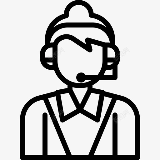 操作员化身职业图标svg_新图网 https://ixintu.com 人物 化身 女人 操作员 职业 角色化身
