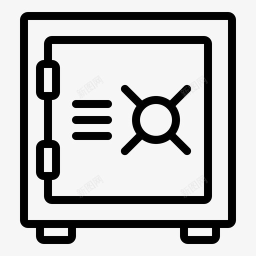 保险箱存款钱图标svg_新图网 https://ixintu.com 亿万 保安 保险箱 存款 安全 富翁