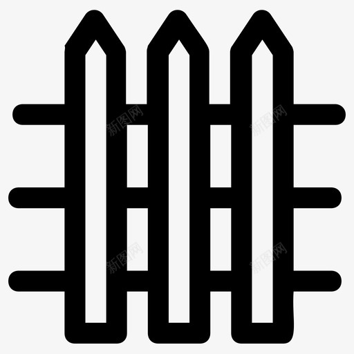 围栏边界入口图标svg_新图网 https://ixintu.com 入口 出口 围栏 徒步旅行和野营线图标包 跨栏 边界