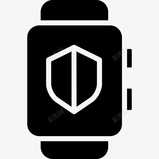 智能手表网络安全9固态图标svg_新图网 https://ixintu.com 固态 智能手表 网络安全9