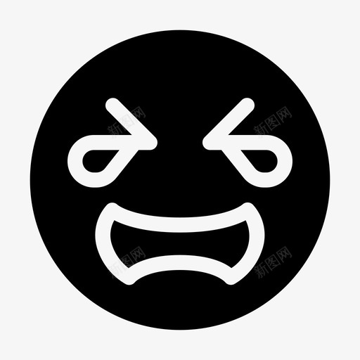 哭表情悲伤图标svg_新图网 https://ixintu.com 悲伤 表情