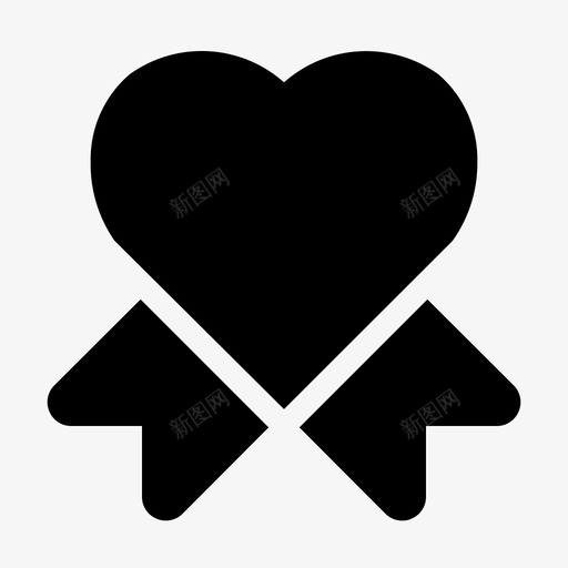丝带爱情浪漫图标svg_新图网 https://ixintu.com 丝带 实线 情人节 浪漫 爱情