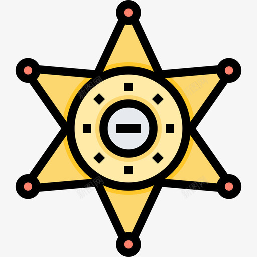 警长美国直系肤色图标svg_新图网 https://ixintu.com 直系肤色 美国 警长