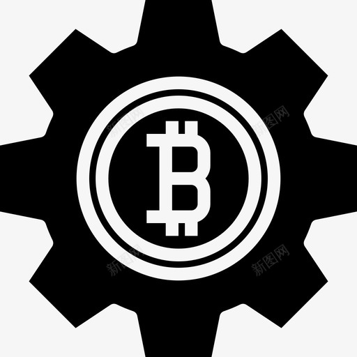 区块链比特币70填充图标svg_新图网 https://ixintu.com 区块链 填充 比特币70