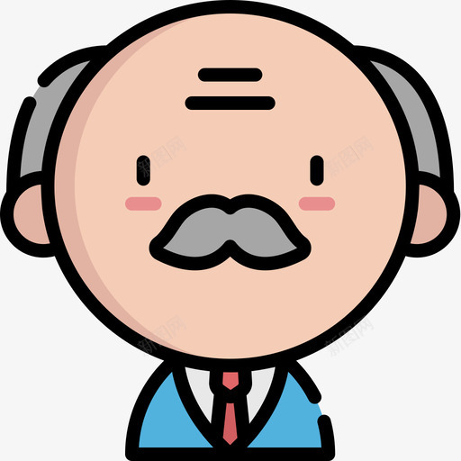 教授工作和职业线性颜色图标svg_新图网 https://ixintu.com 工作和职业 教授 线性颜色