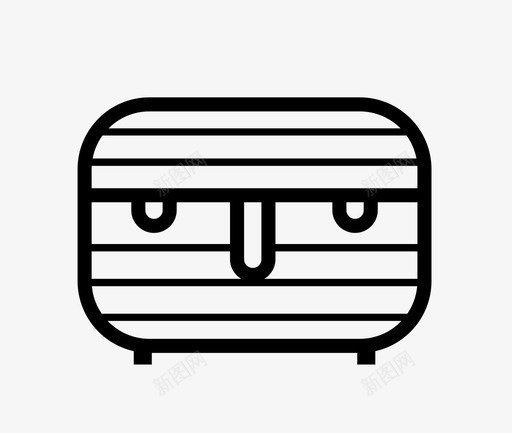 木箱上锁保险箱图标svg_新图网 https://ixintu.com 上锁 保险箱 储蓄 宝箱 木箱 海盗
