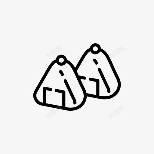 onigiri食物日式图标svg_新图网 https://ixintu.com onigiri 寿司 小吃 日式 食物