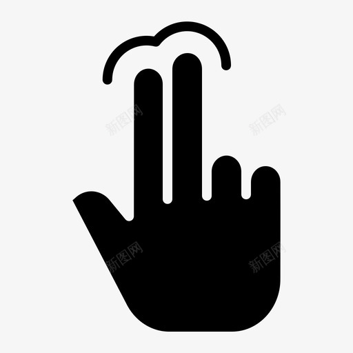 轻拍手指手势图标svg_新图网 https://ixintu.com 手势 手指 轻拍