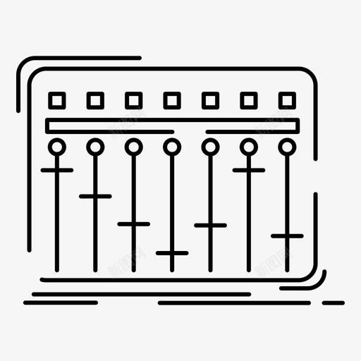 控制台音乐录音室图标svg_新图网 https://ixintu.com dj web界面feb系列 录音室 控制台 混音器 音乐