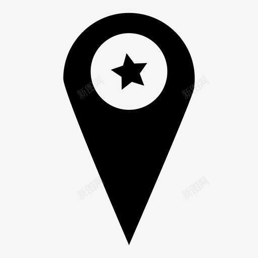 地图图钉收藏夹位置图标svg_新图网 https://ixintu.com 位置 图钉 地图 收藏夹 标记