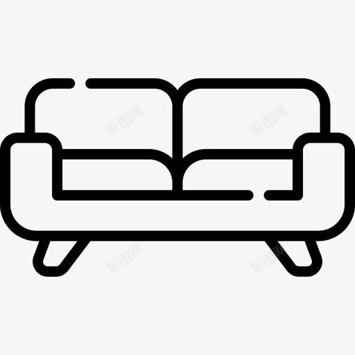 沙发居家生活9直线型图标svg_新图网 https://ixintu.com 居家生活9 沙发 直线型