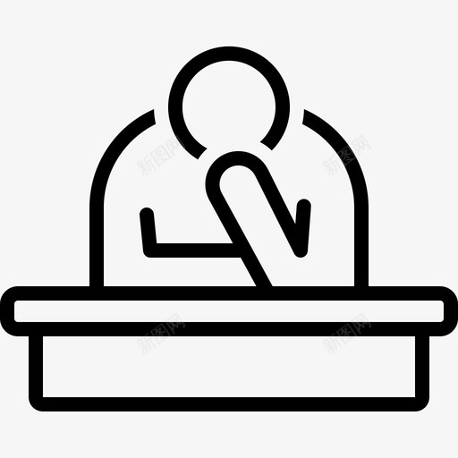 悲伤无聊忧郁图标svg_新图网 https://ixintu.com 忧郁 悲伤 担心 无聊